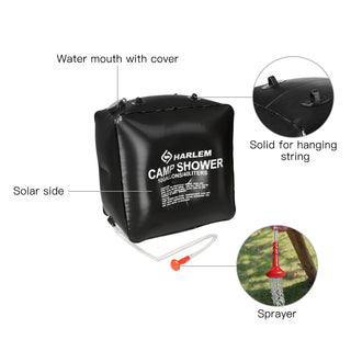 Sac de douche chauffant solaire portable