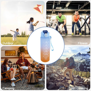 Bouteille de 900ML avec marqueur de temps, anti-fuite, sans BPA