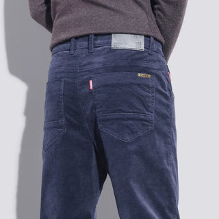 KUBRO Pantalon cargo décontracté en velours côtelé