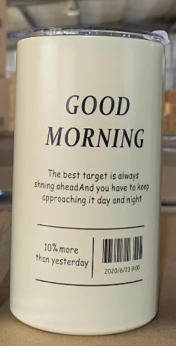 Bouteille isotherme et paille portable en acier inoxydable