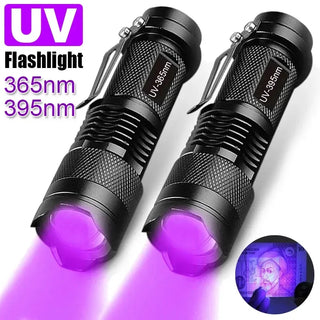 Lampe de poche UV LED ultraviolette Zoomable