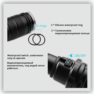 shustar - Lampe de poche étanche IP68