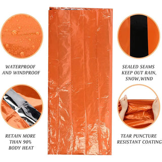 Sac de couchage d'urgence ultra imperméable en Mylar