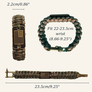 Bracelet de survie tactique avec boucle réglable en alliage