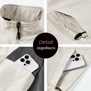 Gilet cargo respirant sans manches décontracté