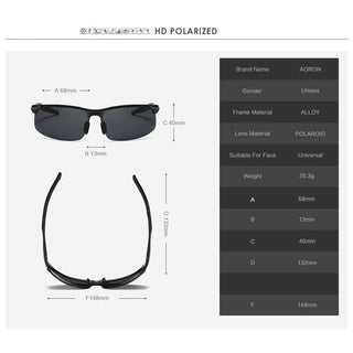 AARON lunettes de soleil polarisées, UV400 Anti-éblouissement