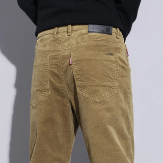 KUBRO Pantalon cargo décontracté en velours côtelé