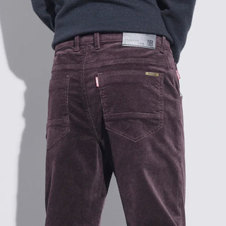 KUBRO Pantalon cargo décontracté en velours côtelé