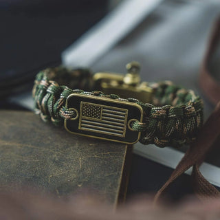 Bracelet de survie tactique avec boucle réglable en alliage